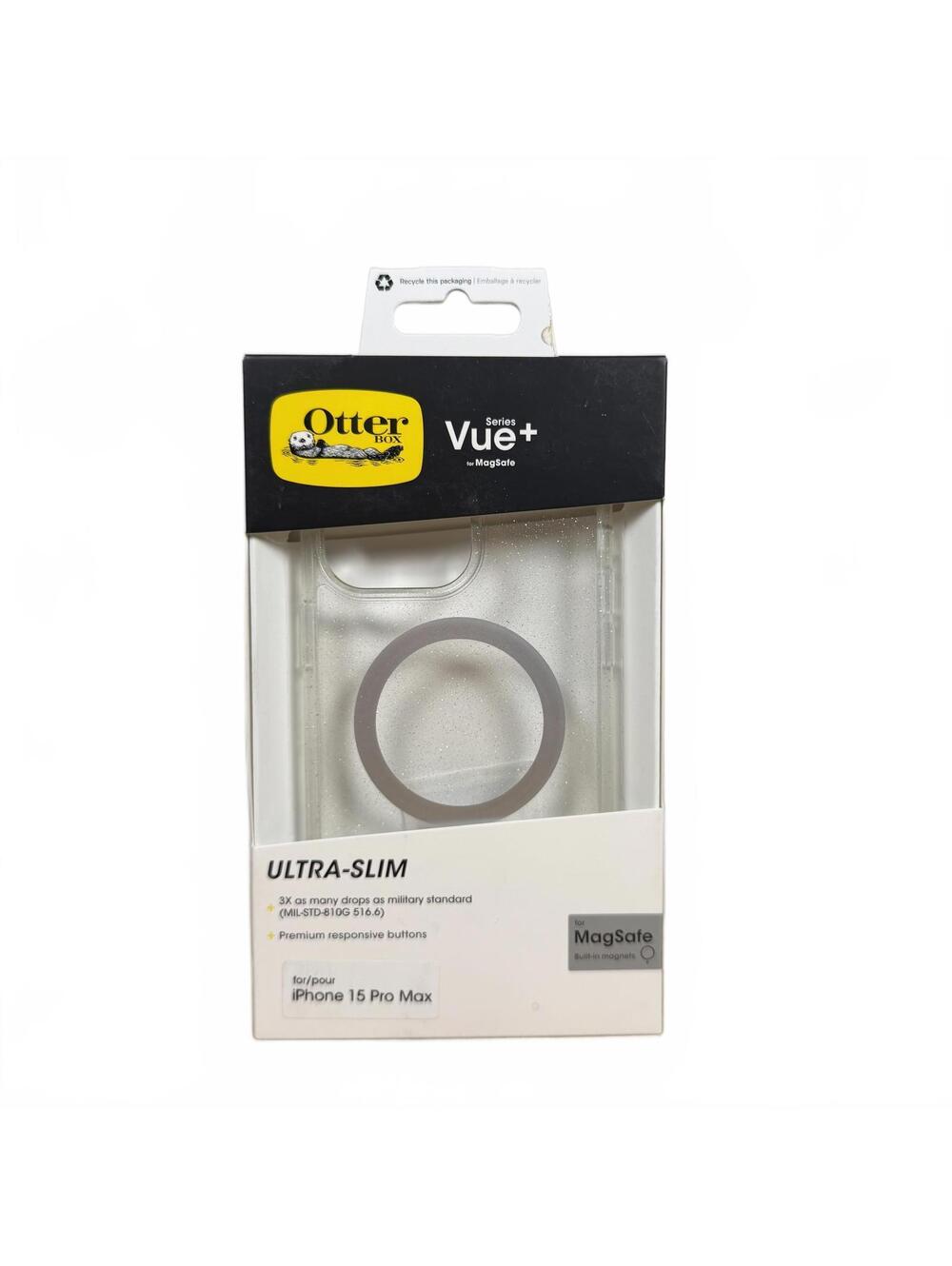 OtterBox Vue+ Series MagSafe Case iPhone 15 Pro Max Clear Ultra Slim Protective
